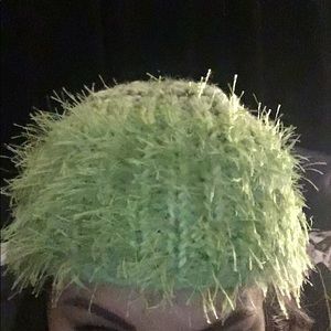 NEW Lime Green Fuzzy Beanie Hat